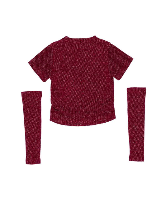 T-SHIRT + MANICOTTI GIRL LULU BY MISS GRANT - LL3817