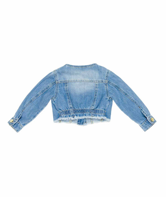 GIUBBINO JEANS BABY CON STRASS U+E - UE2140