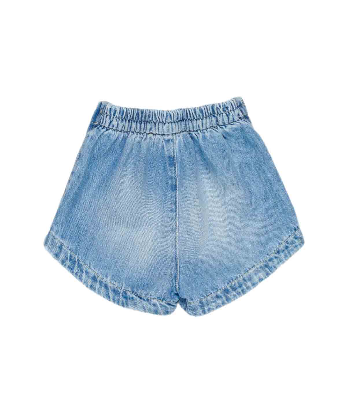 SHORTS JEANS BABY CON STRASS U+E - UE2145