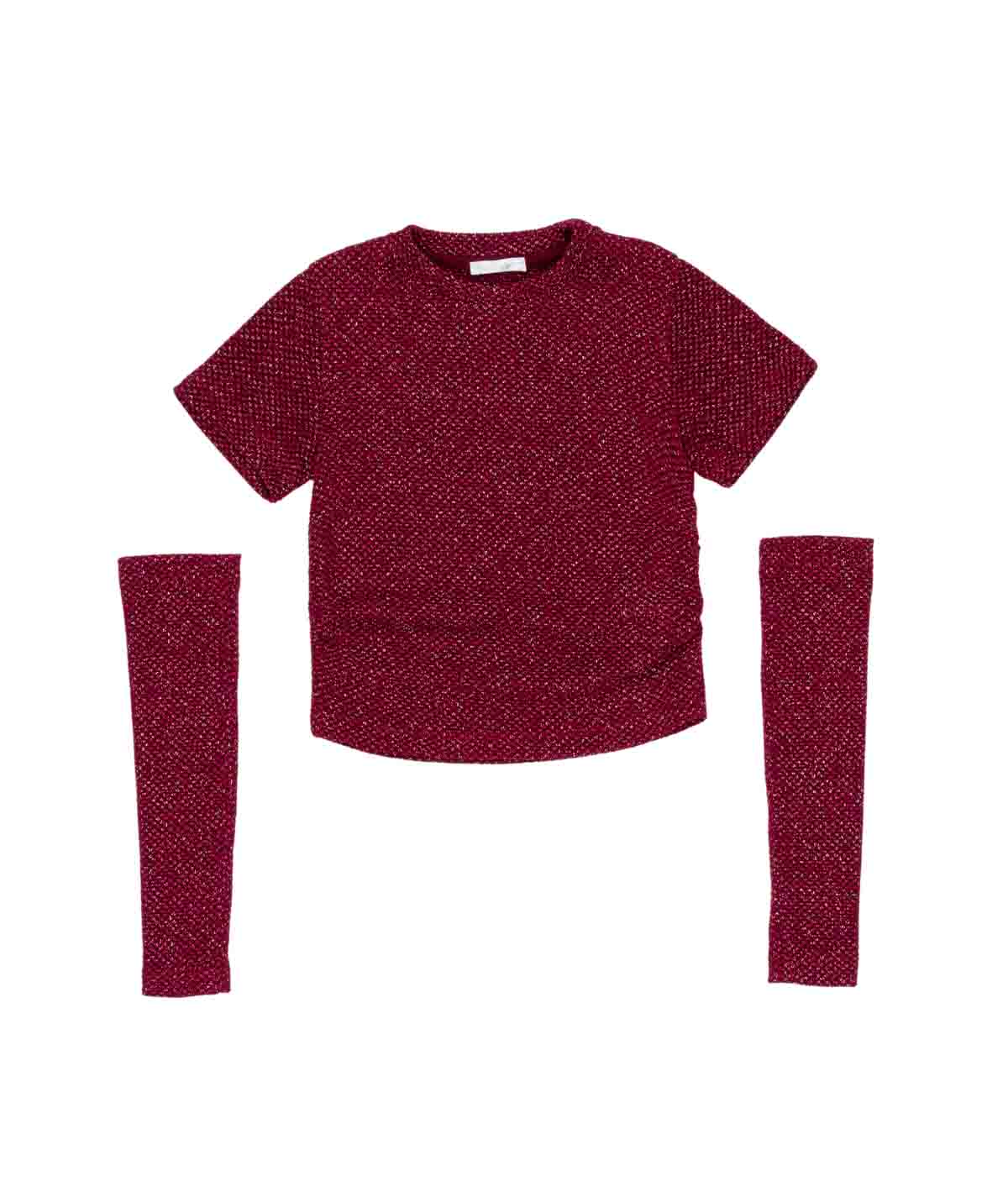 T-SHIRT + MANICOTTI GIRL LULU BY MISS GRANT - LL3817