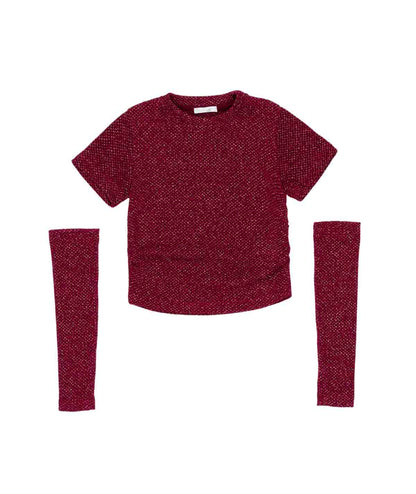 T-SHIRT + MANICOTTI GIRL LULU BY MISS GRANT - LL3817