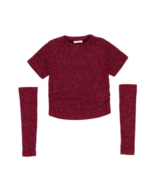 T-SHIRT + MANICOTTI GIRL LULU BY MISS GRANT - LL3817