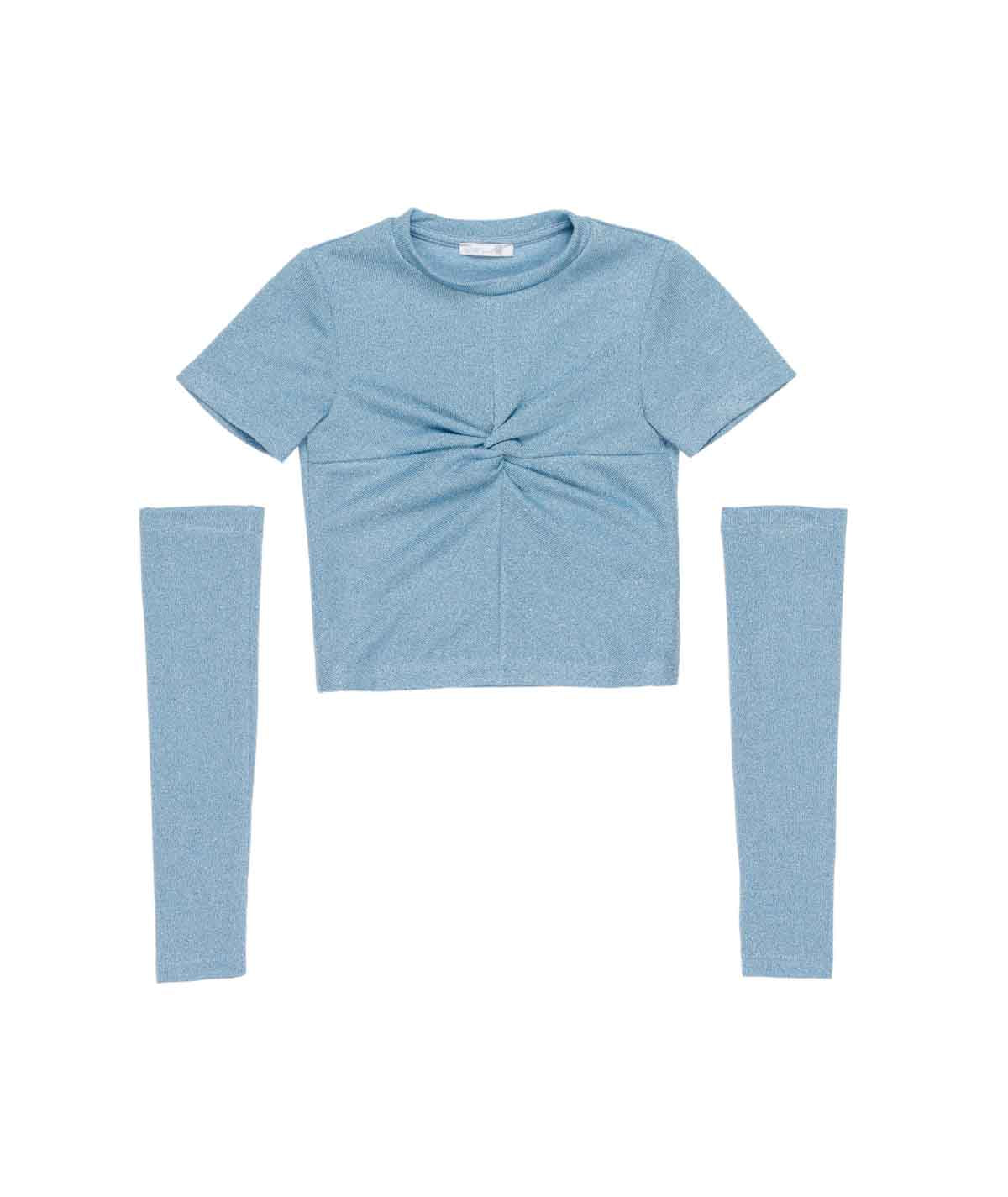 T-SHIRT + MANICOTTI GIRL LULU BY MISS GRANT - LL3842