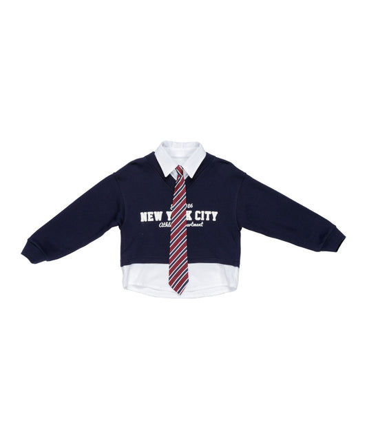 FELPA + CRAVATTA GIRL SO TWEE - ST0130